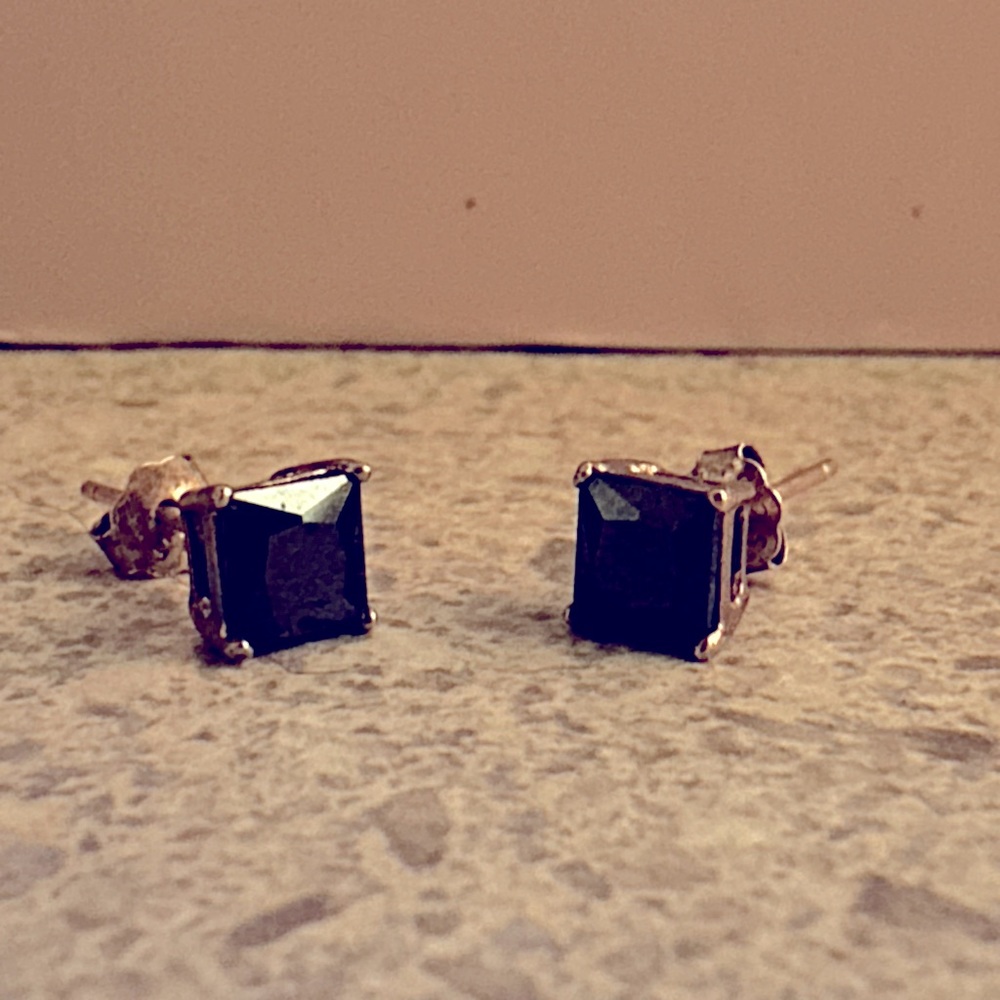 Gold and Onyx earrings